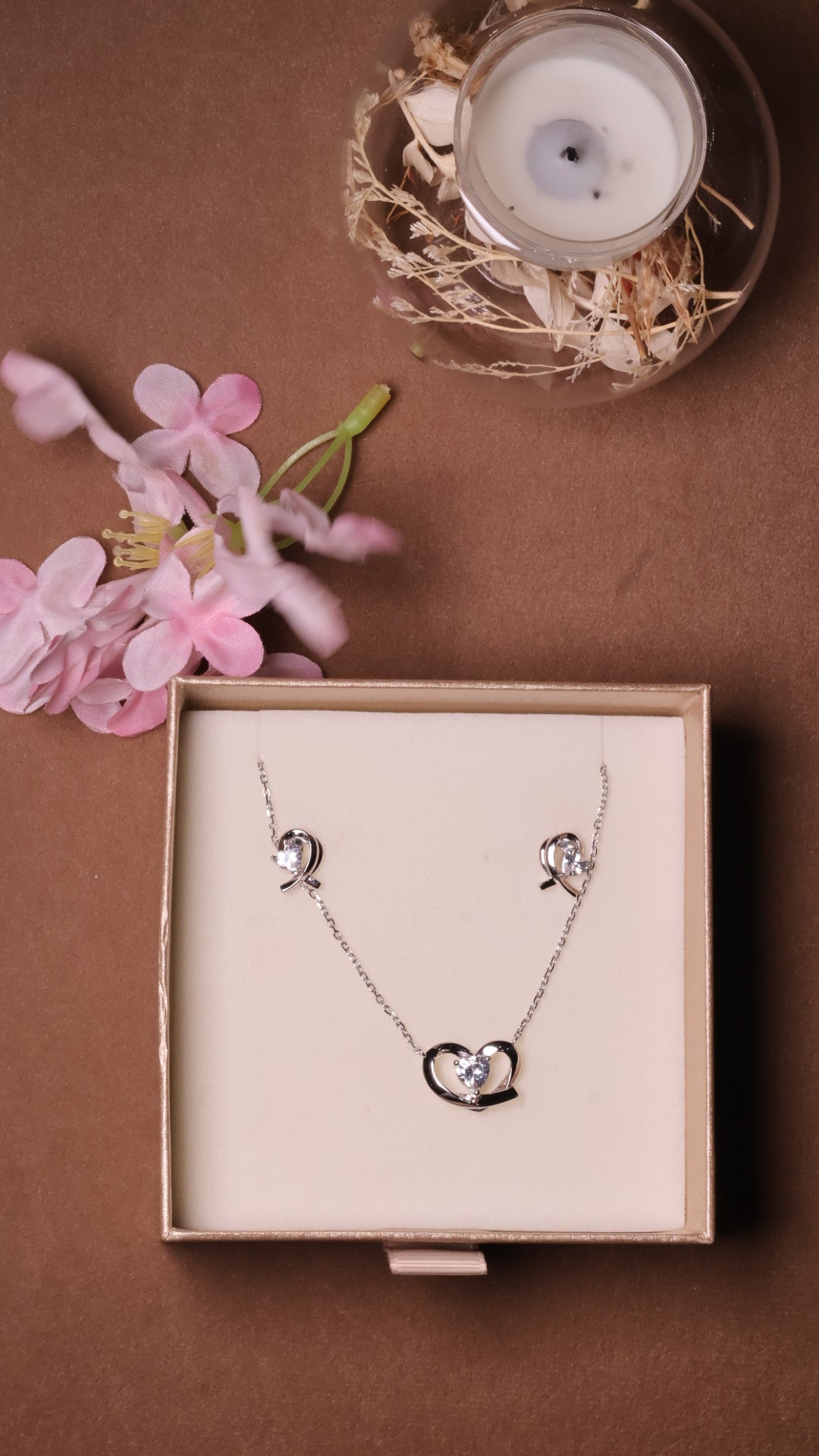 Silver 925 Heart Jewellery Set