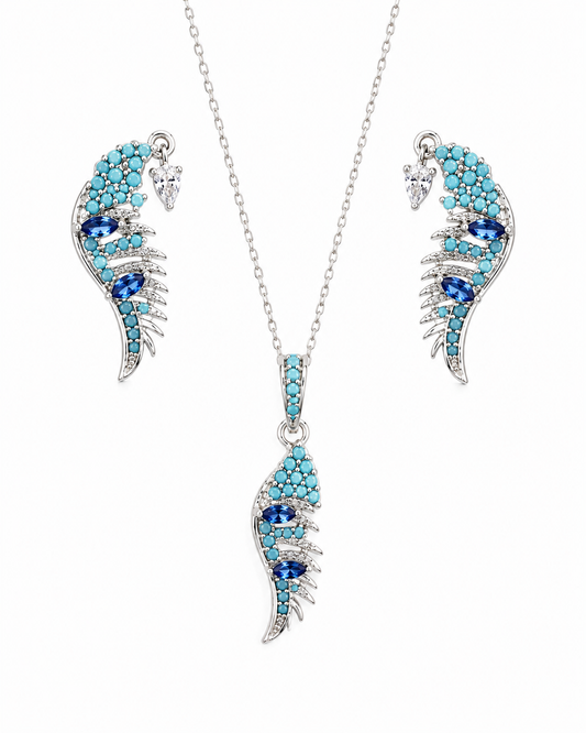 Silver 925 Wing-Shaped Jewelry Set