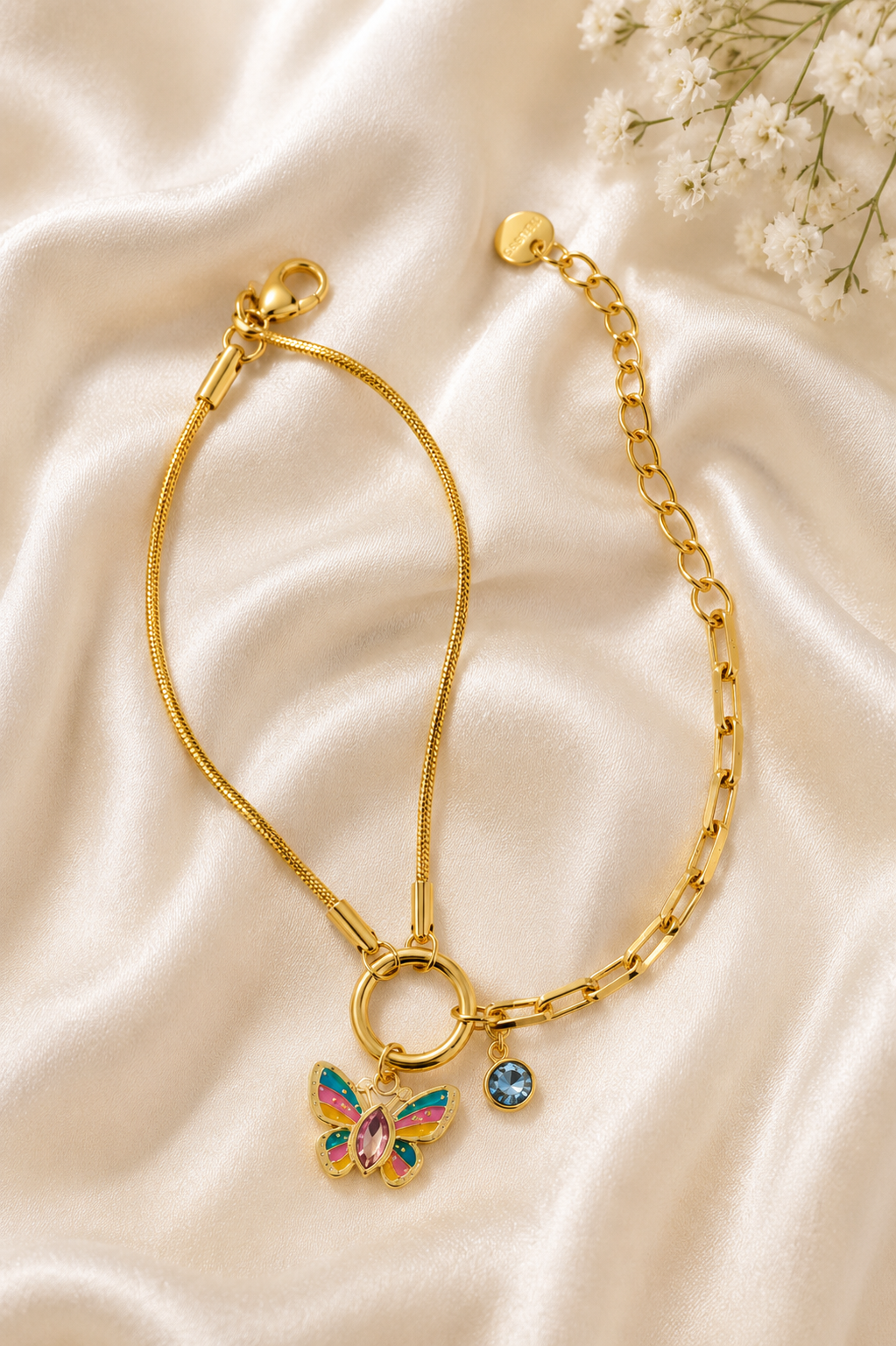 Gold Chain Butterfly Bracelet