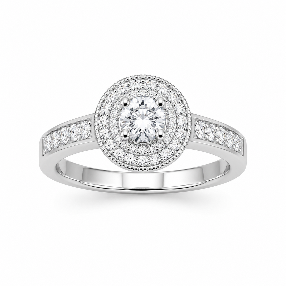 Silver 925 Round Cut Engagement Ring