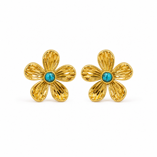 Flower-Shaped Stud Earrings