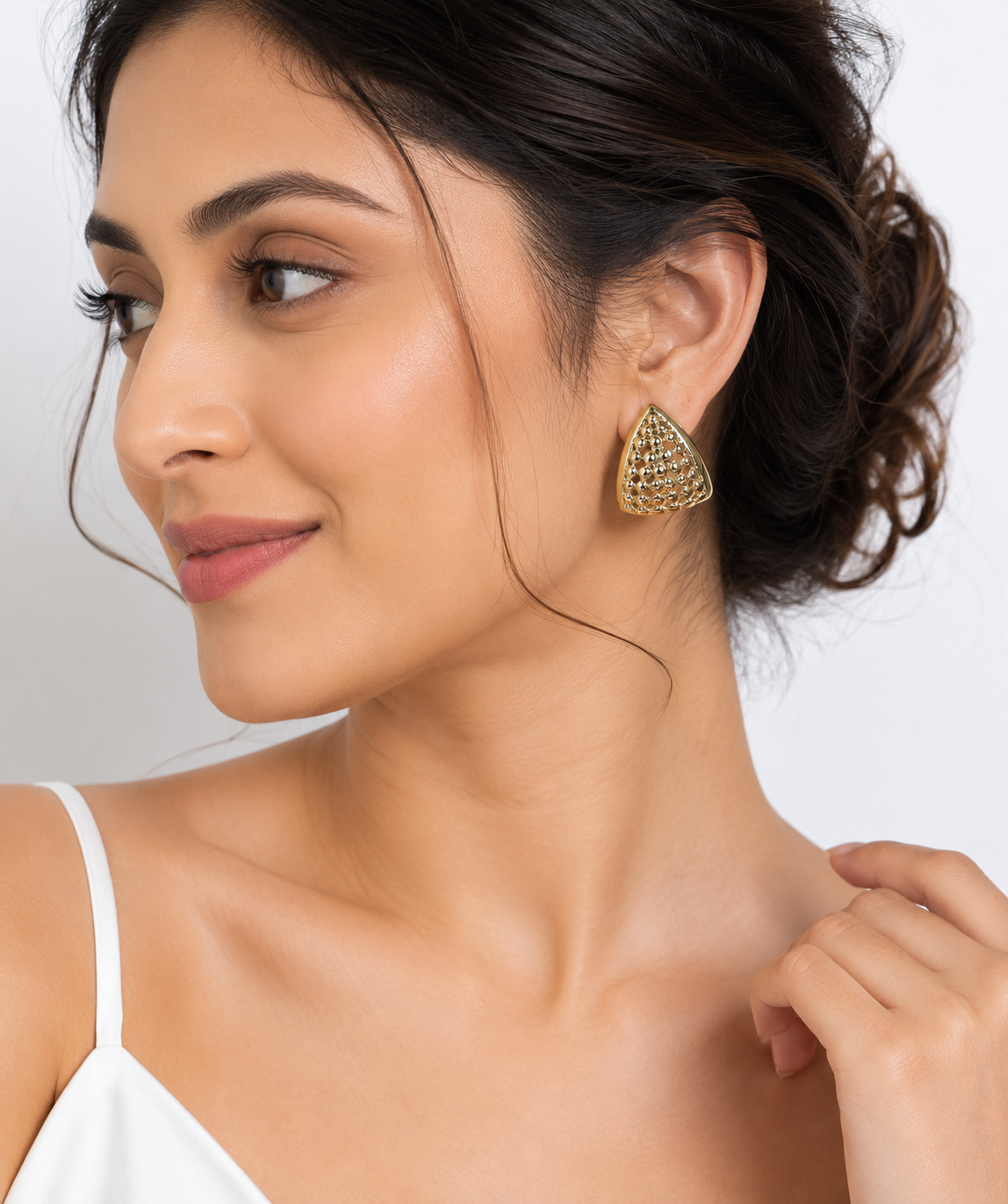 Gold Triangular Studs