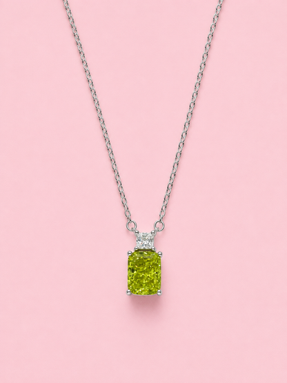 Silver 925 Rectangular Pendant Set