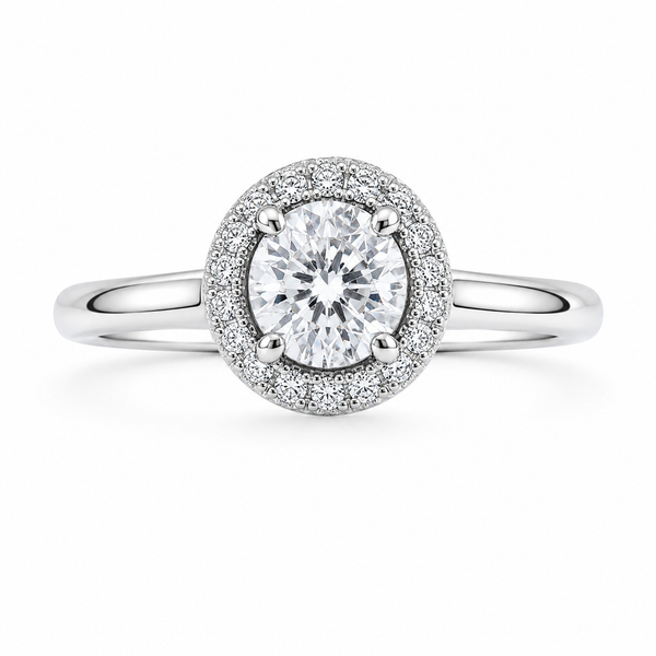 Silver 925 Round Brilliant Ring