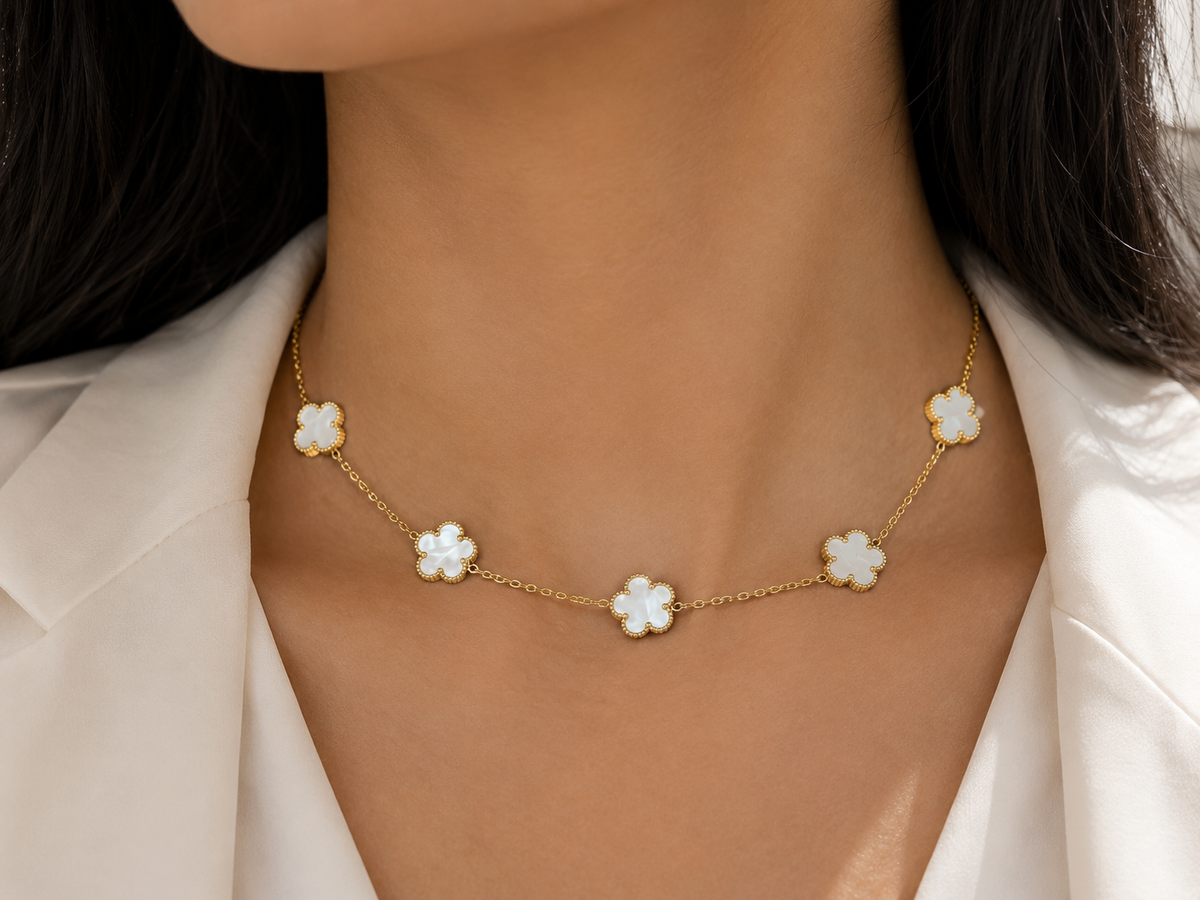 Flower Gold-Tone Necklace Charms