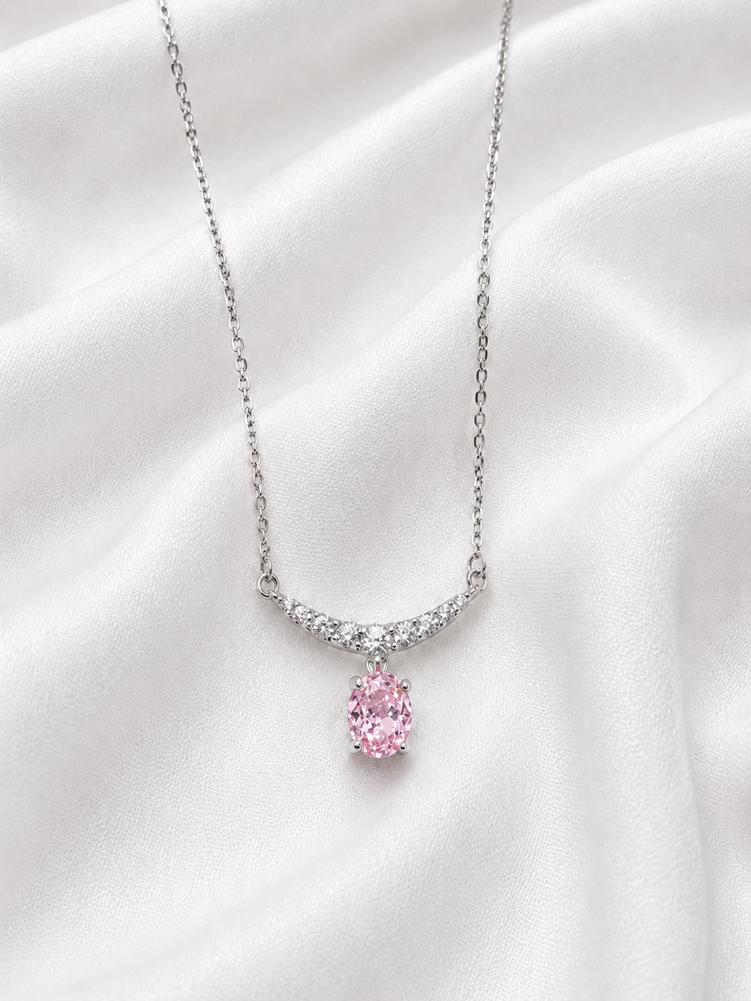 Silver 925 Curved Bar Pendant Set