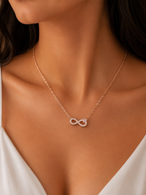 Silver 925 Rose Gold Chain Necklace