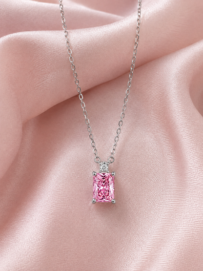 Silver 925 Rectangular Pendant Set