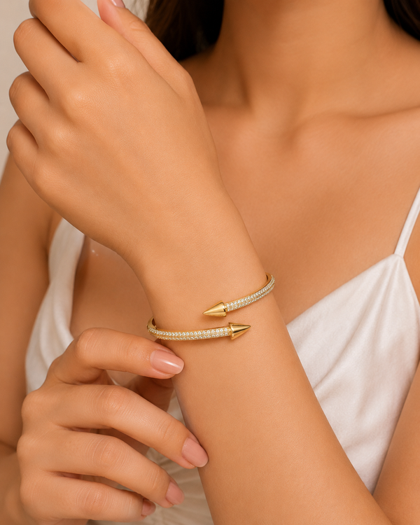 A Gold-Tone Arrow Cuff Bracelet