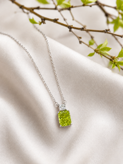 Silver 925 Rectangular Pendant Set