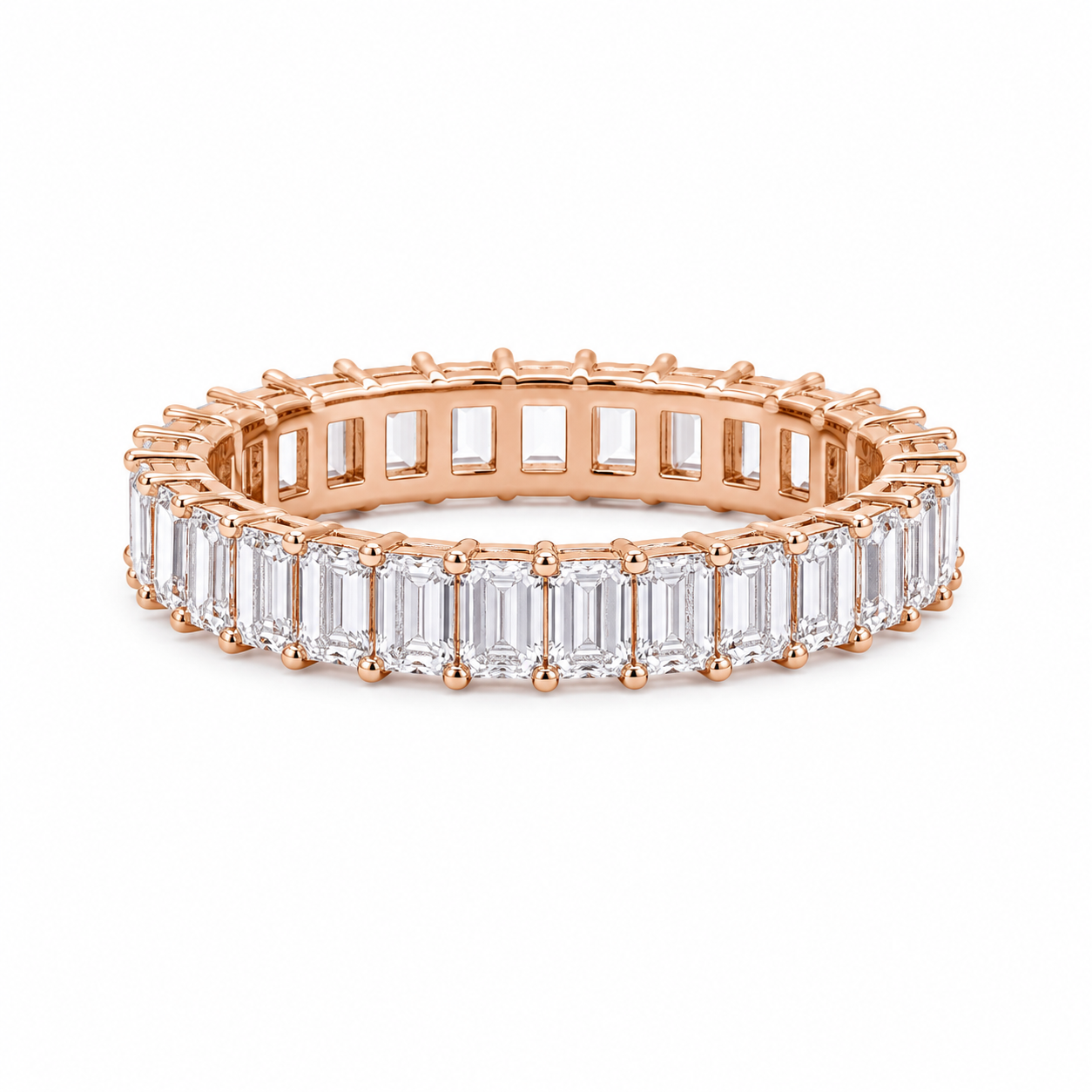 Sliver 925 Rose Gold Eternity Ring