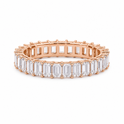 Sliver 925 Rose Gold Eternity Ring