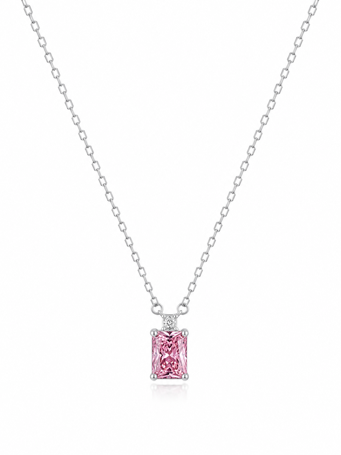 Silver 925 Rectangular Pendant Set