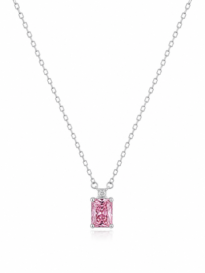 Silver 925 Rectangular Pendant Set