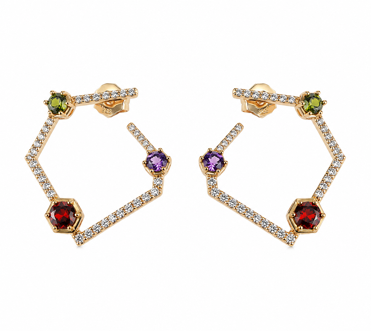 Geometric Hoop Earrings