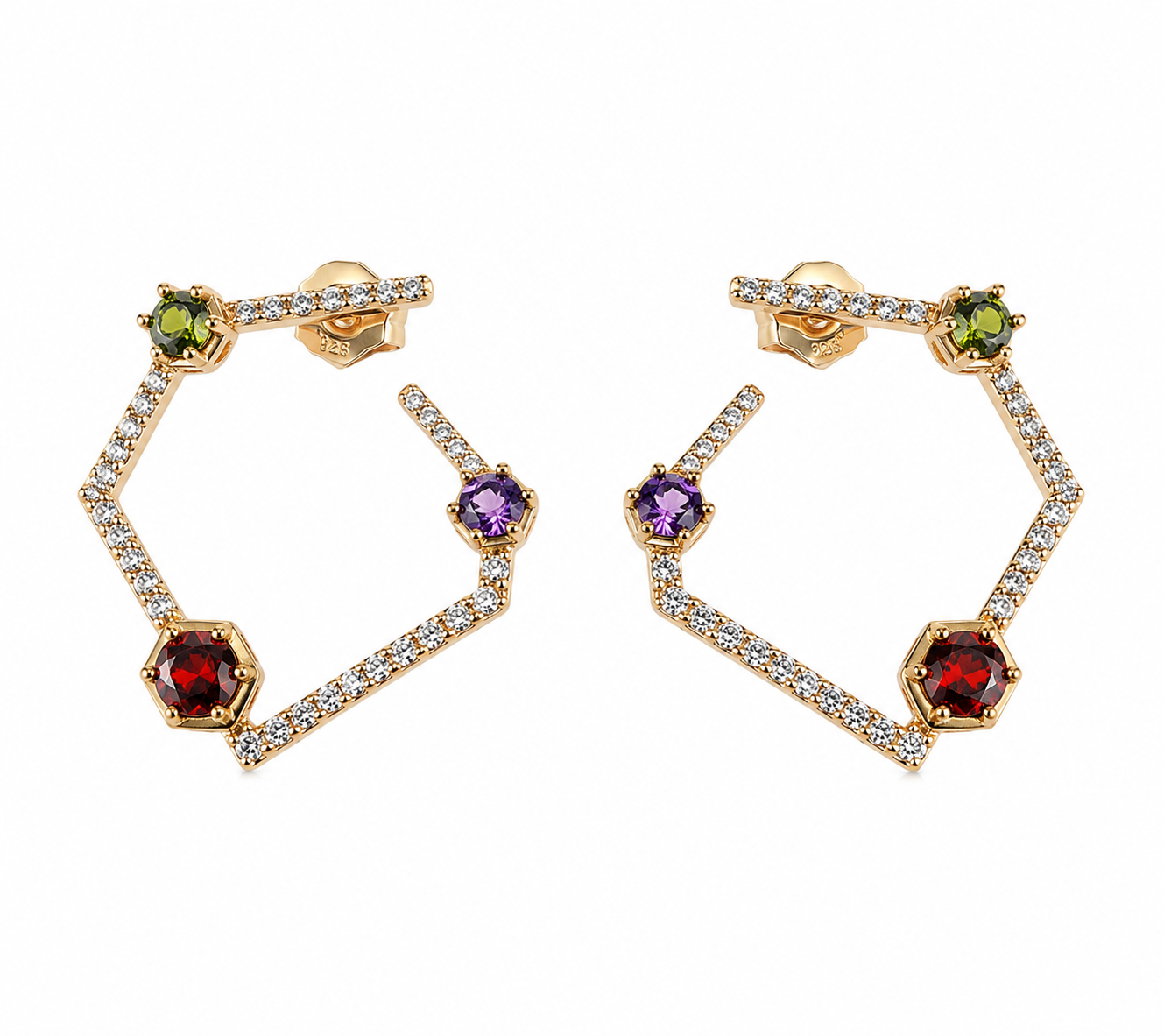 Geometric Hoop Earrings