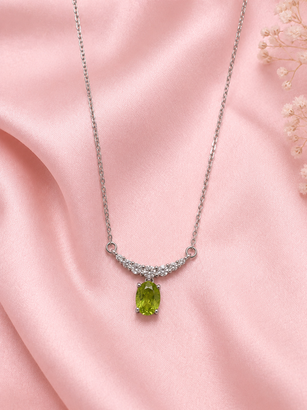 Silver 925 Curved Bar Pendant Set