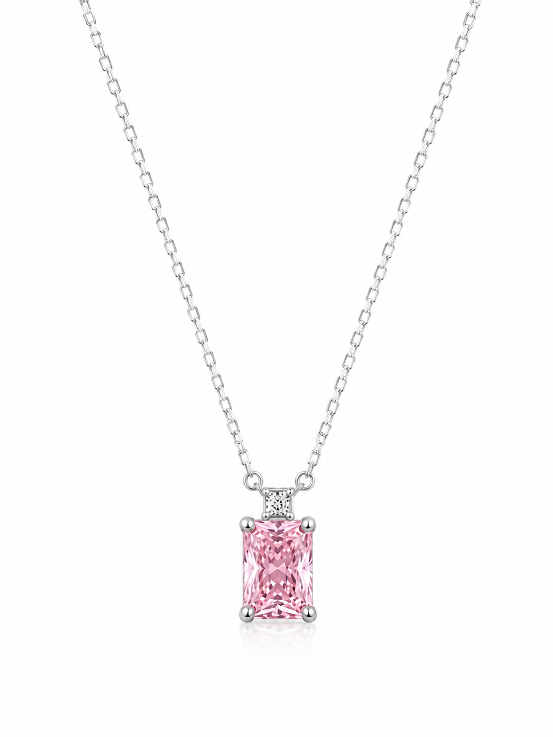 Silver 925 Rectangular Pendant Set