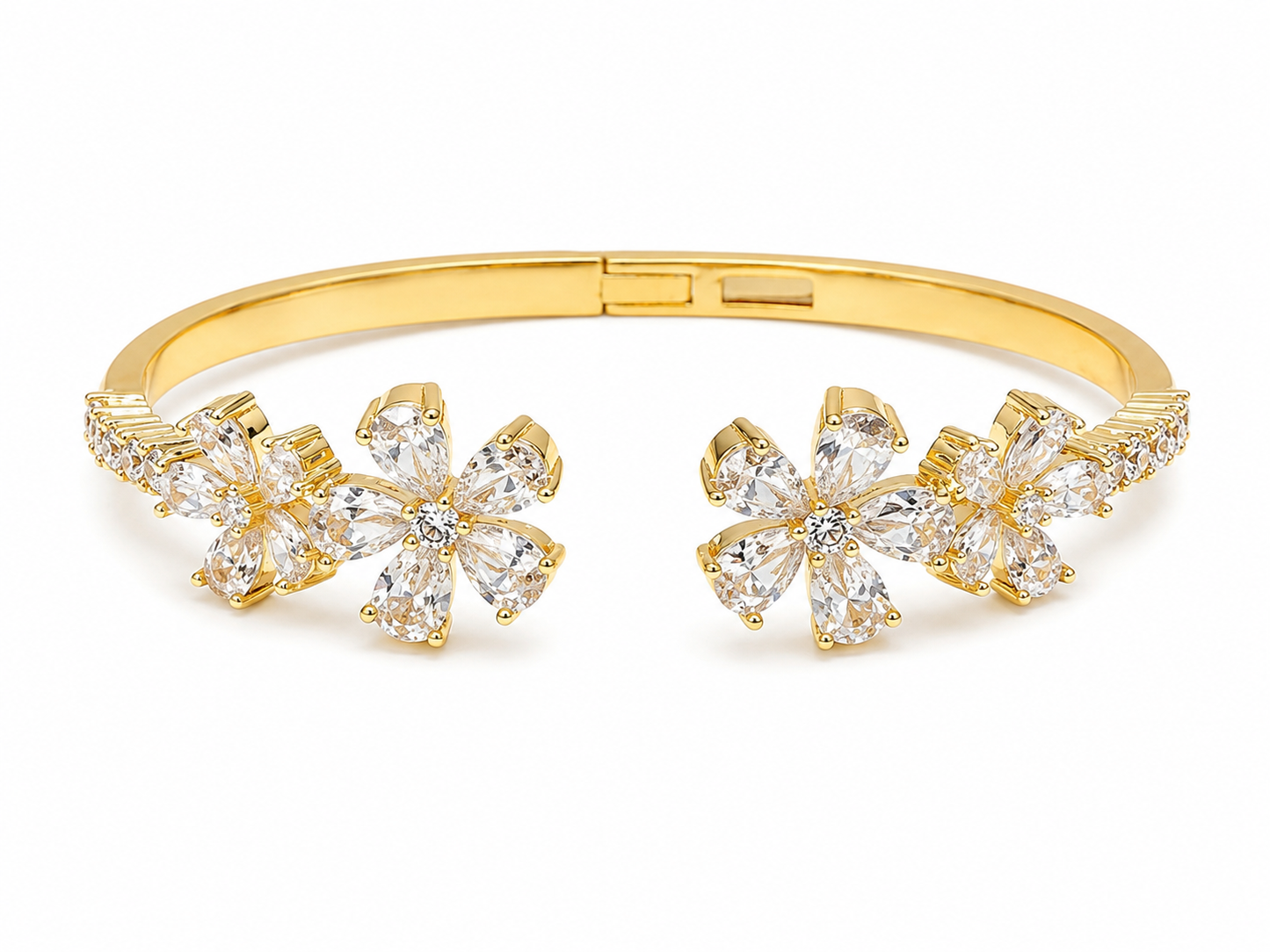 Floral Clusters Bangle Bracelet