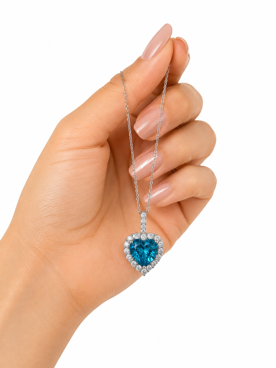 Silver 925 Heart-Shaped Pendant Necklace