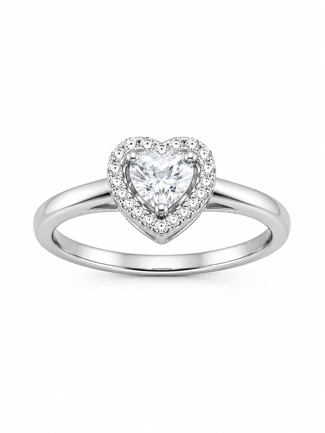 Silver 925 Heart-Shaped Ring