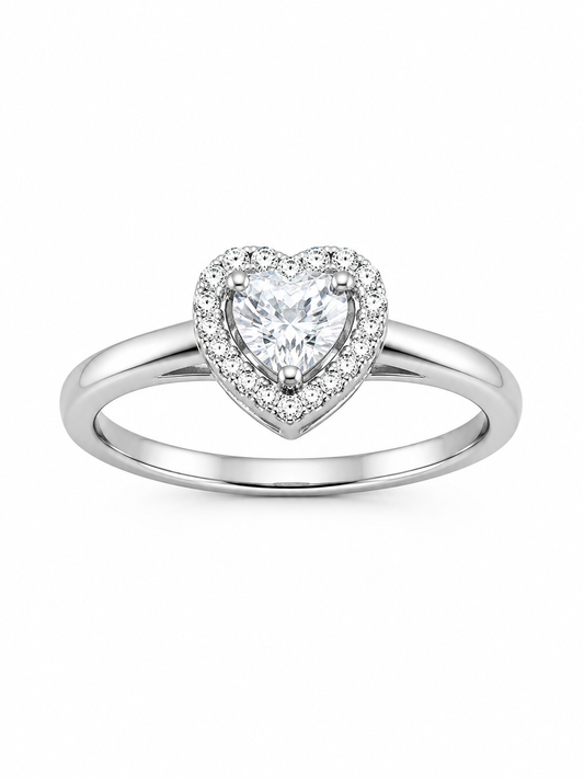Silver 925 Heart-Shaped Ring
