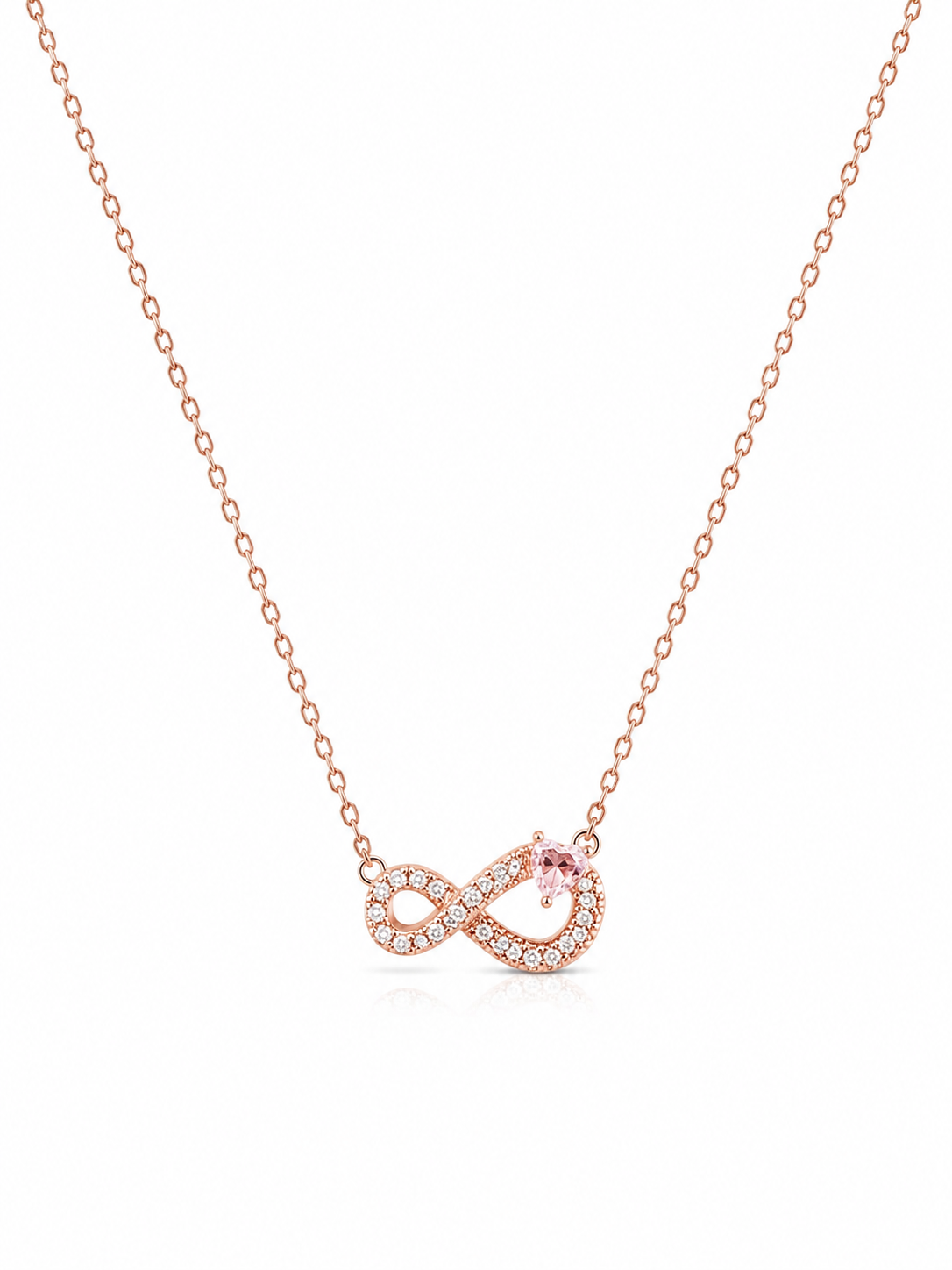 Silver 925 Rose Gold Chain Necklace