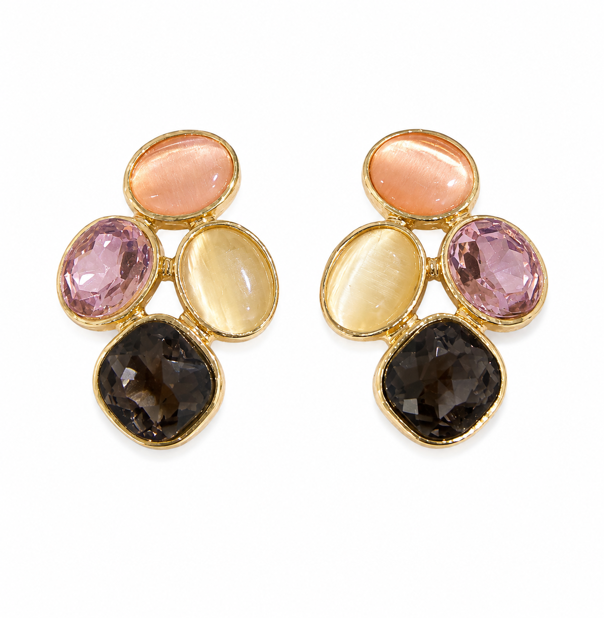 Multiple Oval Shaped Earrings