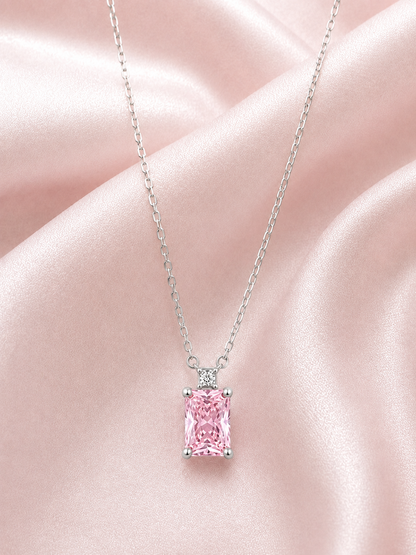 Silver 925 Rectangular Pendant Set