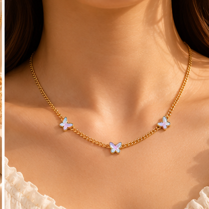 Butterflies Chain Necklace