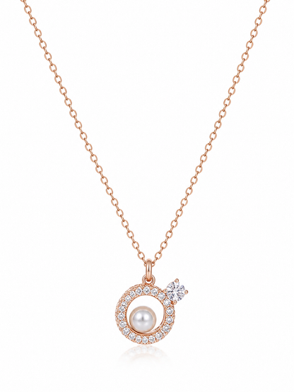 Silver 925 Rose Gold Necklace