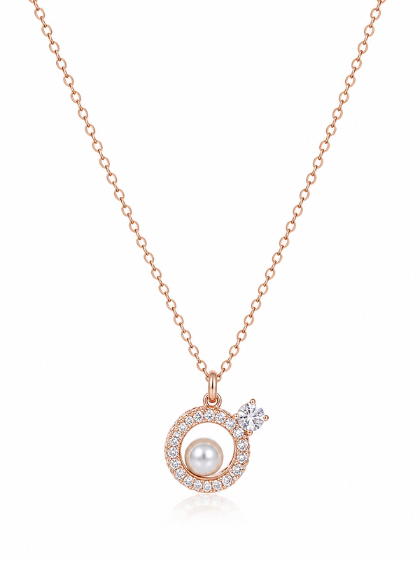 Silver 925 Rose Gold Necklace