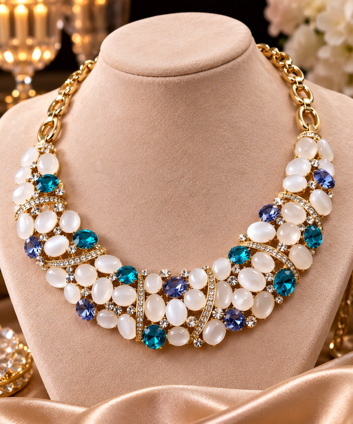 A Gold-Toned Party Wear Heavy Necklace