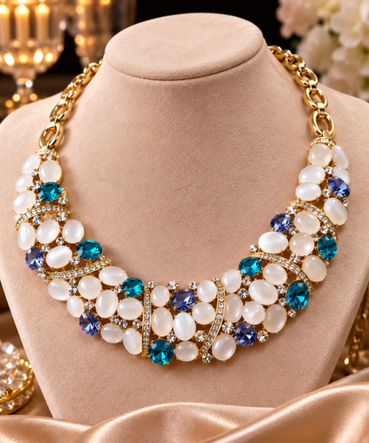 A Gold-Toned Party Wear Heavy Necklace