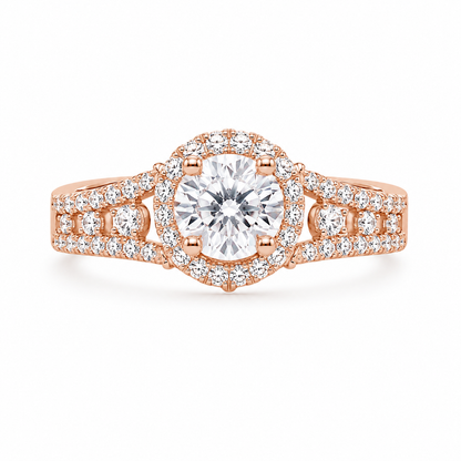 Silver 925 Rose Gold Engagement Ring