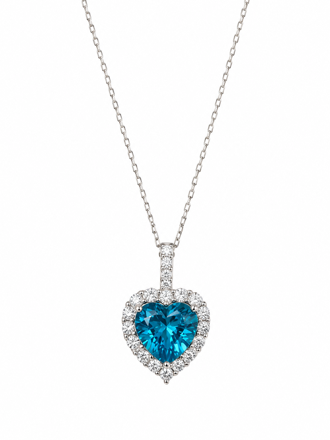 Silver 925 Heart-Shaped Pendant Necklace