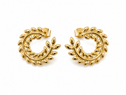 Gold-Tone Stainless Steel Hoop Earrings