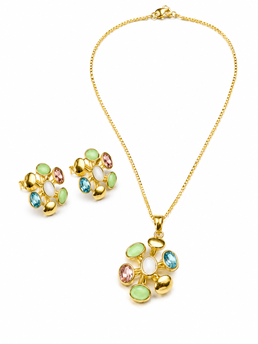 Floral Cluster Chain Necklace
