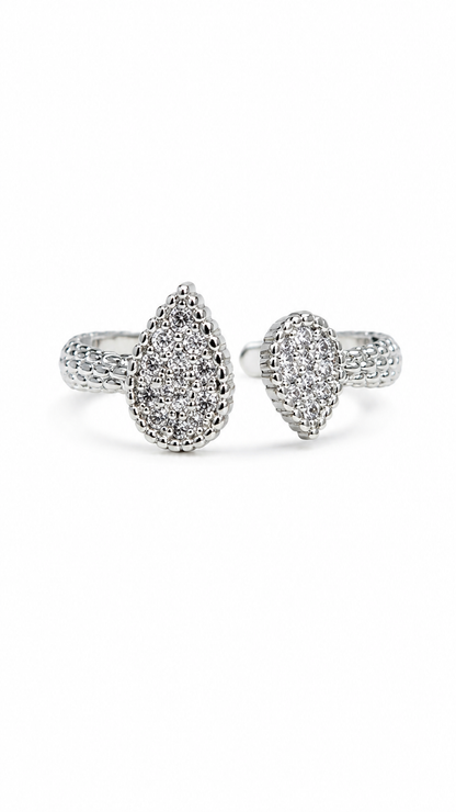 A Pave Shaped Adjustable Ring