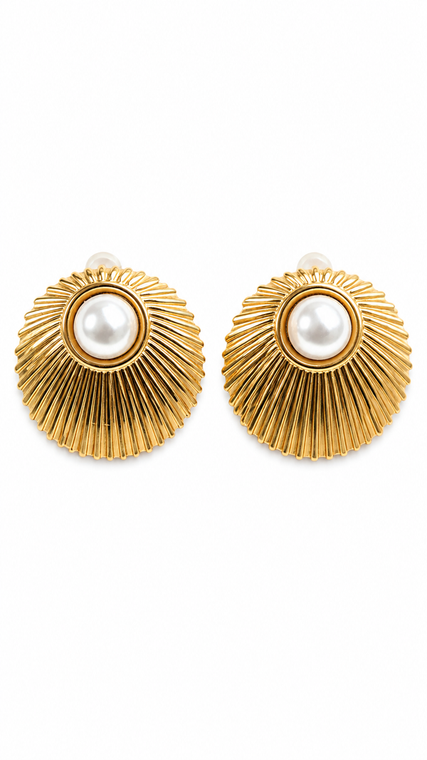 Golden Pearl Earrings