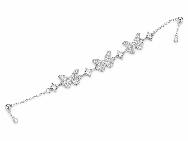 Silver 925 Bracelet With Small Butterfly Motifs