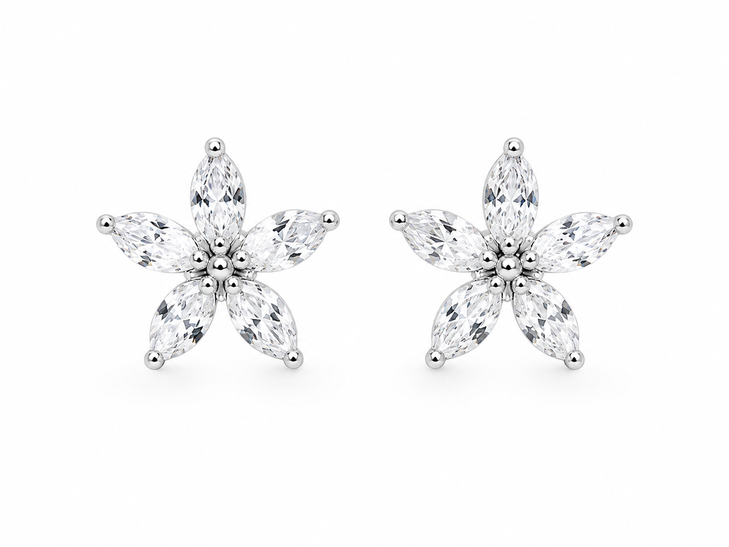 Silver 925 Snowflake Studs