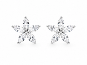 Silver 925 Snowflake Studs