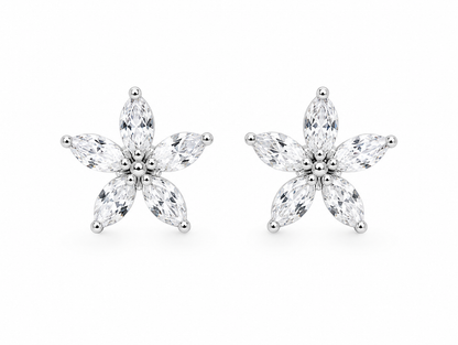 Silver 925 Snowflake Studs