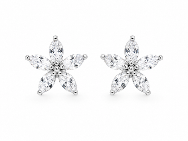Silver 925 Snowflake Studs