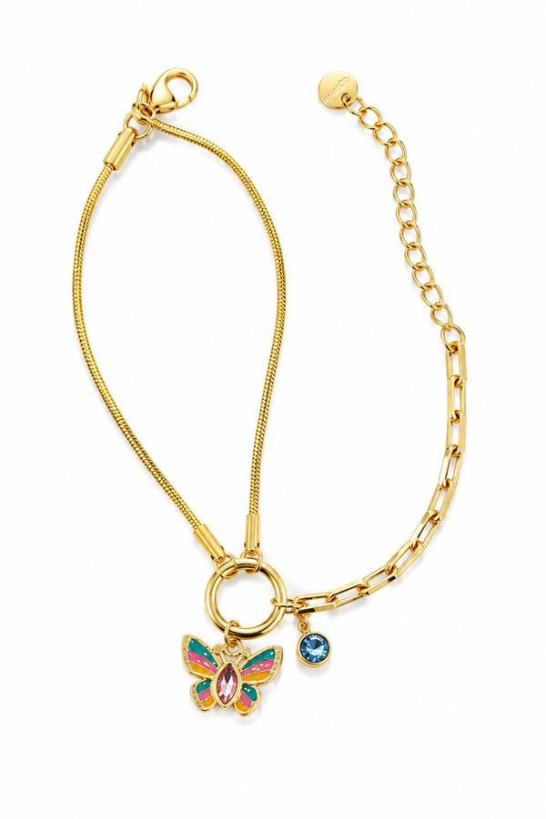 Gold Chain Butterfly Bracelet