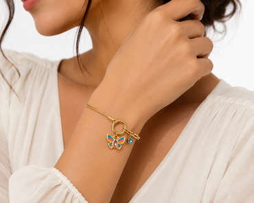 Gold Chain Butterfly Bracelet