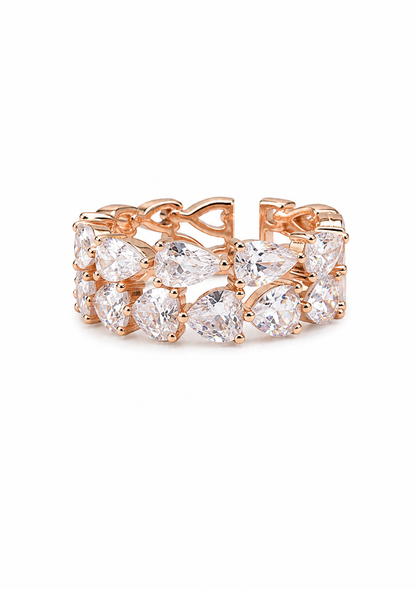 Sliver 925 Rose Gold Cuff Ring
