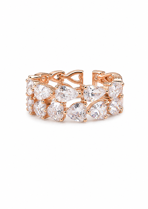 Sliver 925 Rose Gold Cuff Ring