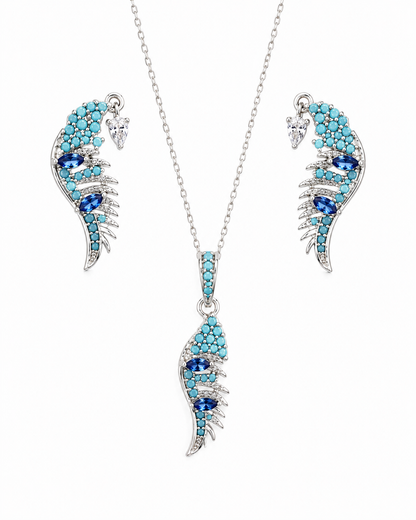Silver 925 Wing-Shaped Jewelry Set